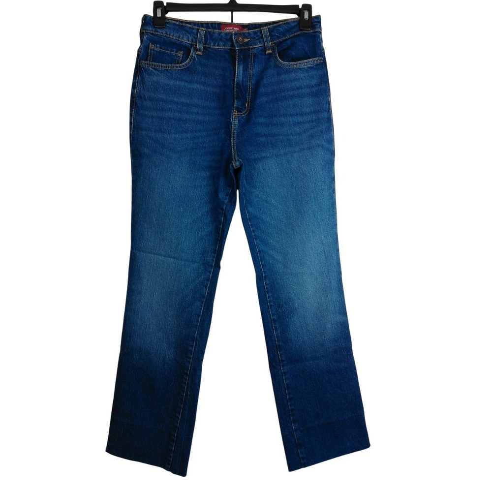 Johnny Was Sasson Sancere Straight Leg Jeans Blue Rinse 29 NWOT High Rise